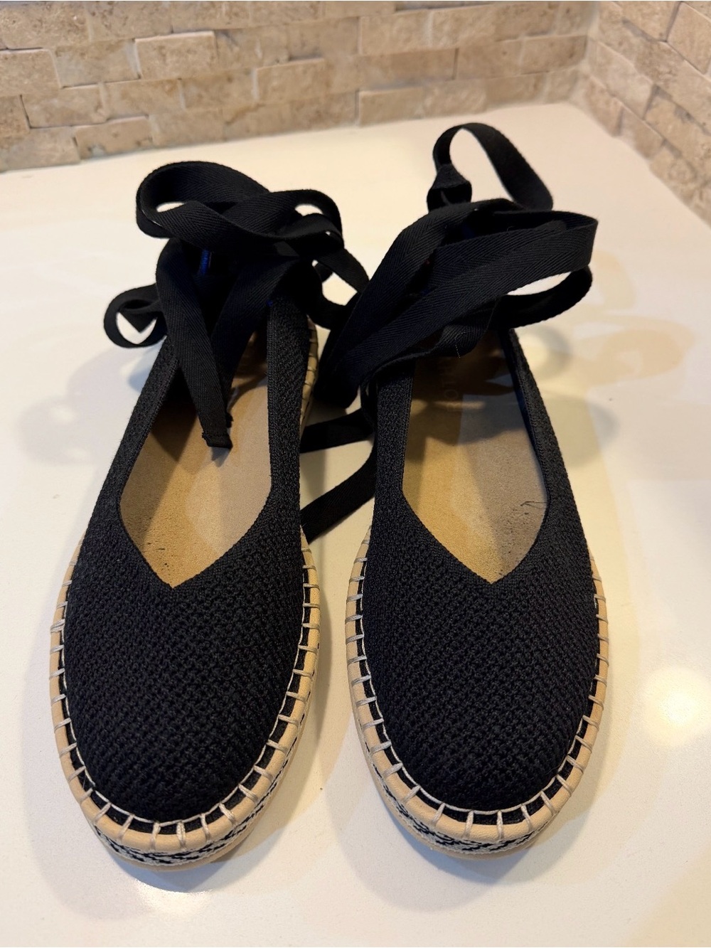 Rothy’s Black Ankle Strap Espadrilles Black - Size 9